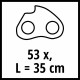 Ķēde 35cm 1.3 53T