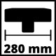 Einhell Grīdas birste 28cm ar rullīšiem