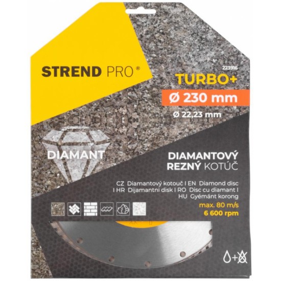 Strend Pro Dimanta griešanas disks 230mm,Turbo+
