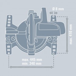Einhell E-Stand Universāls leņķzāģa statīvs 