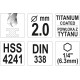 Metāla urbis HSS-TIN 2.0mm,HEX Yato